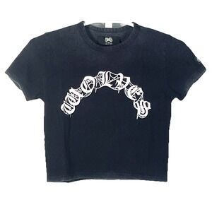 Darc Sport Cropped Athletic T-Shirts Womens Small Black Short‎ Sleeve